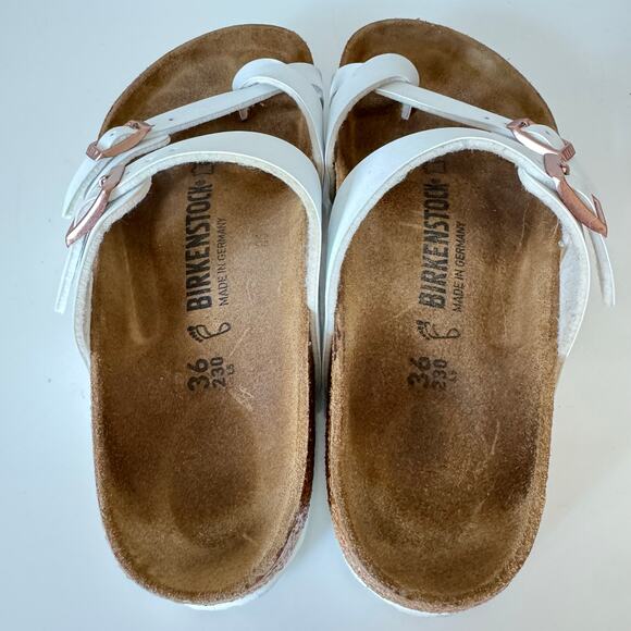 Birkenstock Mayari Birko Flor Graceful Pearl White Sandals size 36 - Picture 5 of 6